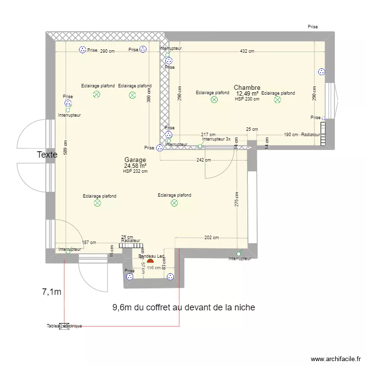 Chalet Dominique . Plan de 