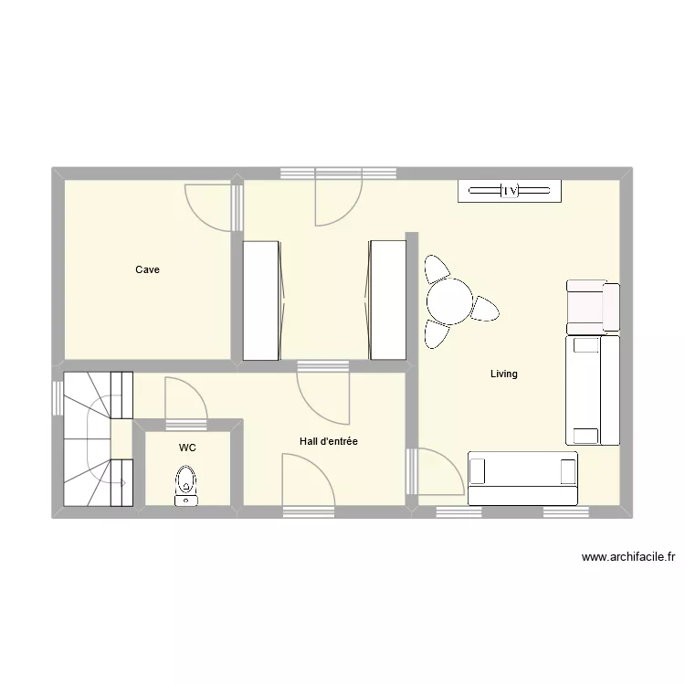 RDC. Plan de 4 et 50 m² RDC. Plan de 4 et 50 m²