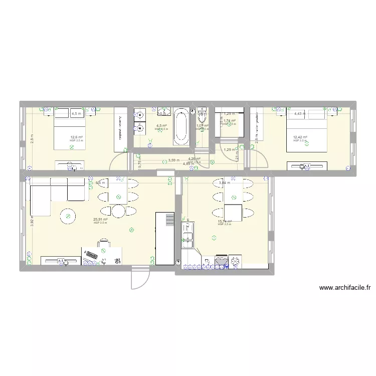 Apt Metz RDC Plan A. Plan de 