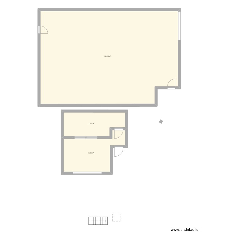 alain. Plan de 3 pièces et 170 m2