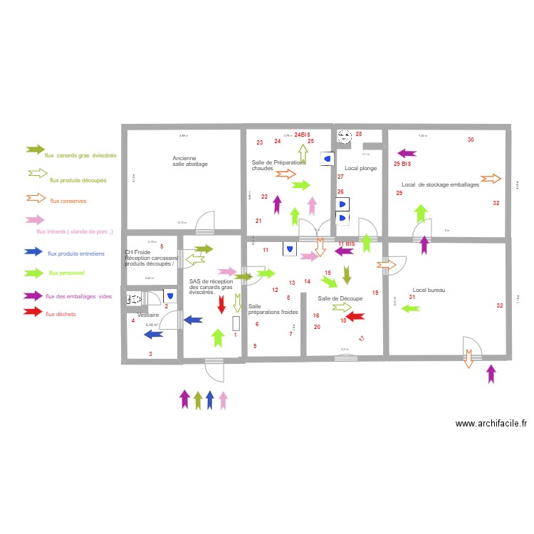 M JAVOY . Plan de 1 pièce et 6 m2