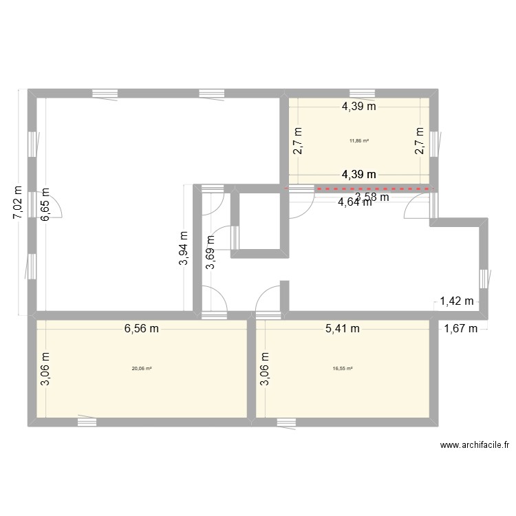 V0b. Plan de 3 pièces et 48 m2