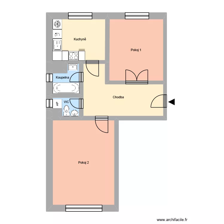 Hrušovská 2394, byt 8. Plan de 12 et 182 m² Hrušovská 2394, byt 8. Plan de 12 et 182 m²