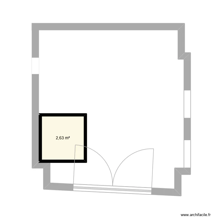 cuisine glaize. Plan de 1  et 3 m²