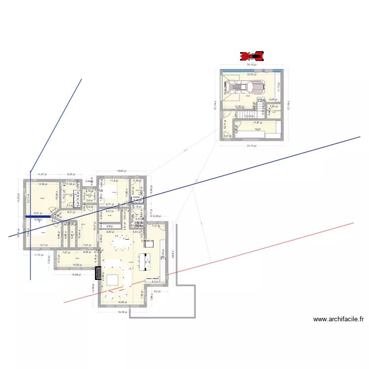 PLAN RENO GARAGE D&Eacute;TACH&Eacute;. Plan de 