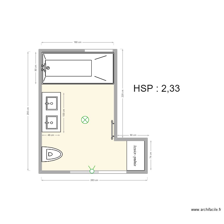 VAIRE DANY - PLAN. Plan de 1 pièce et 6 m2