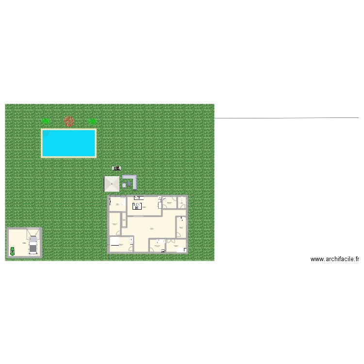 maison. Plan de 13 pièces et 179 m2