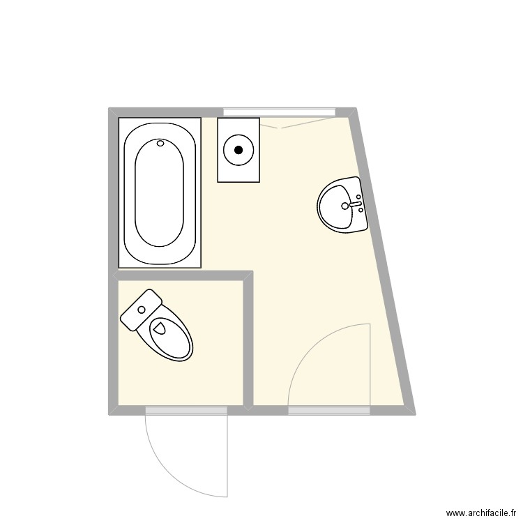 GALLO J Projeté. Plan de 2 pièces et 6 m2