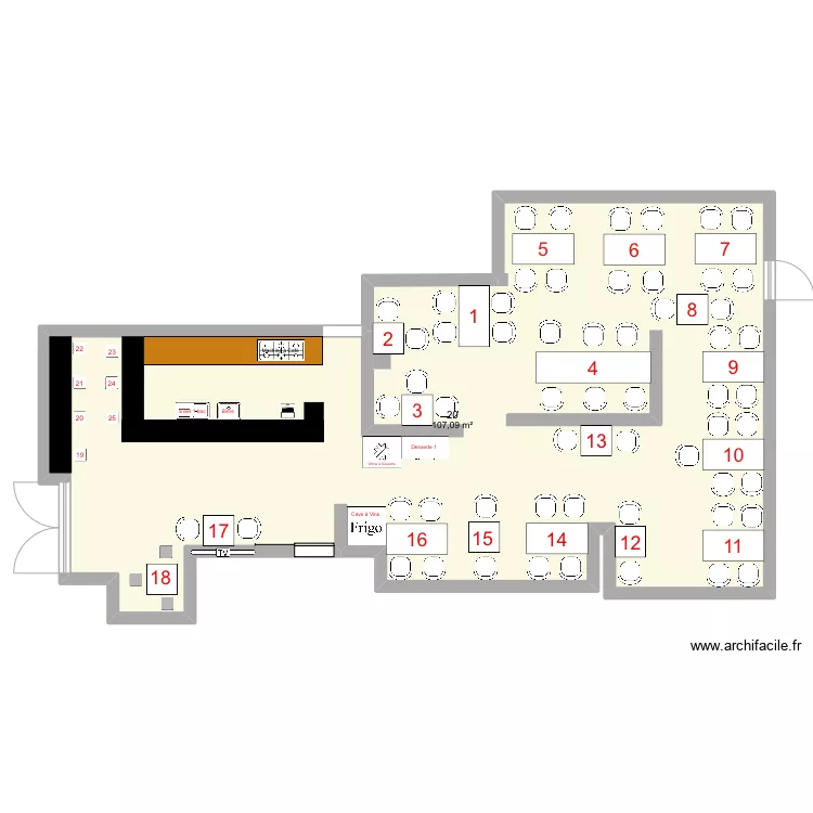 Plan Midi Pile. Plan de 