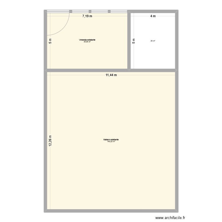 pergola 1. Plan de 3 pièces et 196 m2