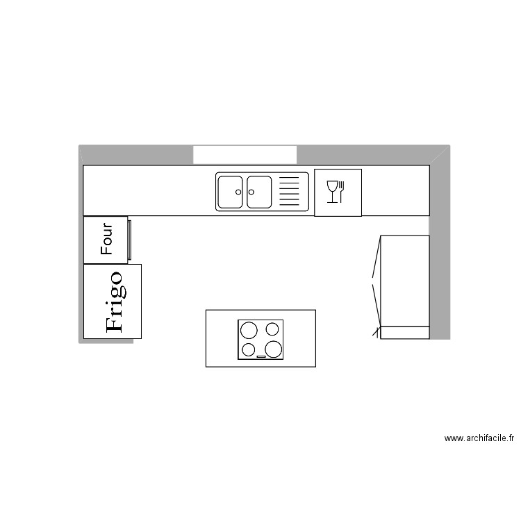 Cuisine. Plan de 0 pièce et 0 m2