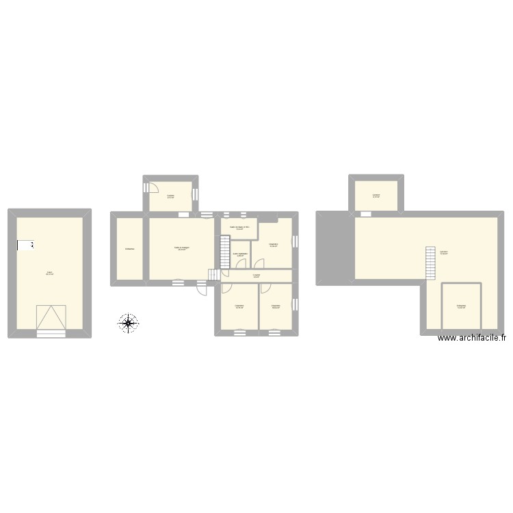 CALLEAU Marie Gabrielle - FORTUNADE. Plan de 16 pièces et 259 m2