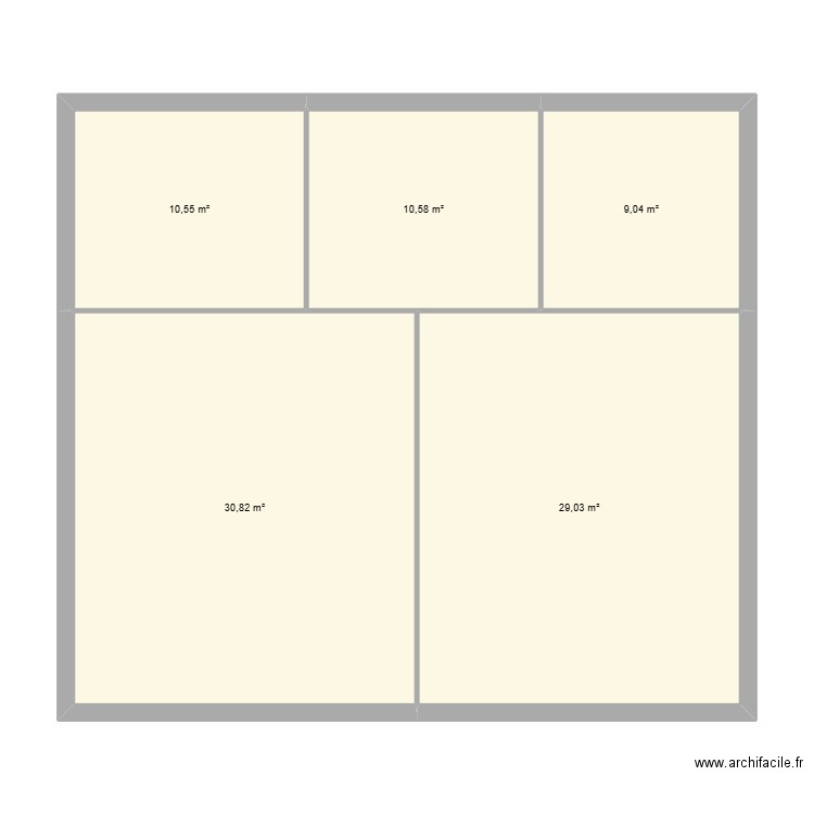 Maison 1. Plan de 5 pièces et 90 m2