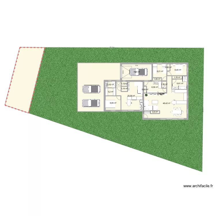 Maison Surbaix. Plan de 