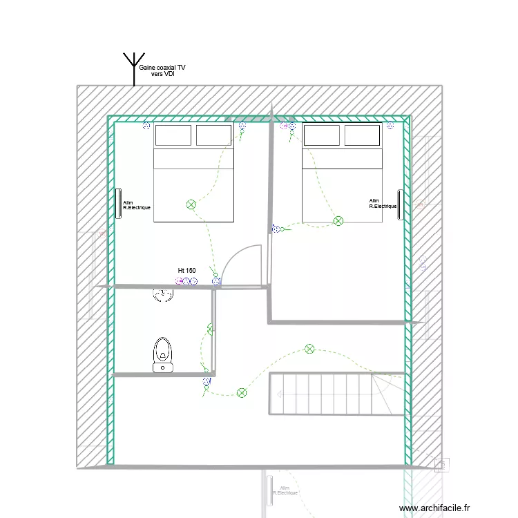 VISSE. Plan de 8  et 51 m²