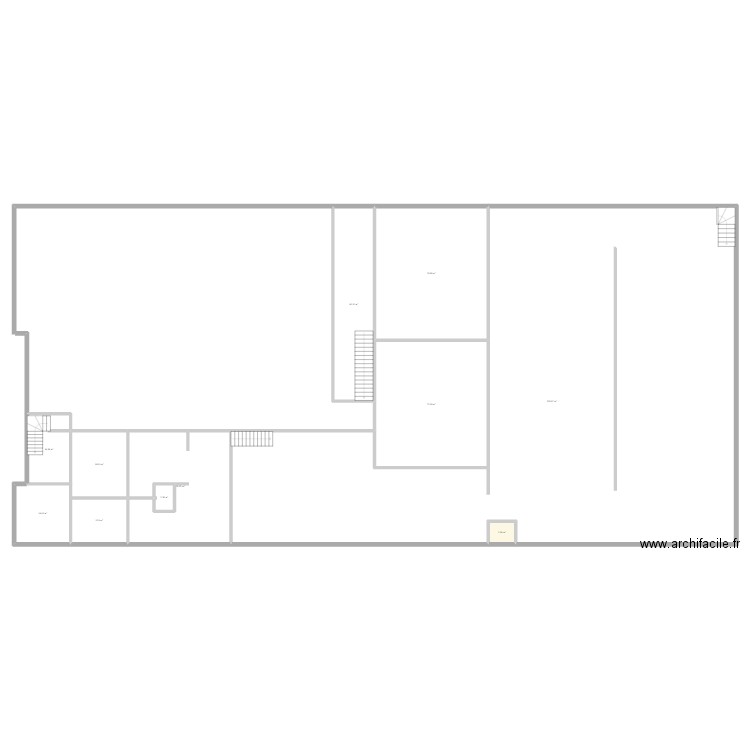 REZ DE CHAUSSEE. Plan de 11 pièces et 864 m2