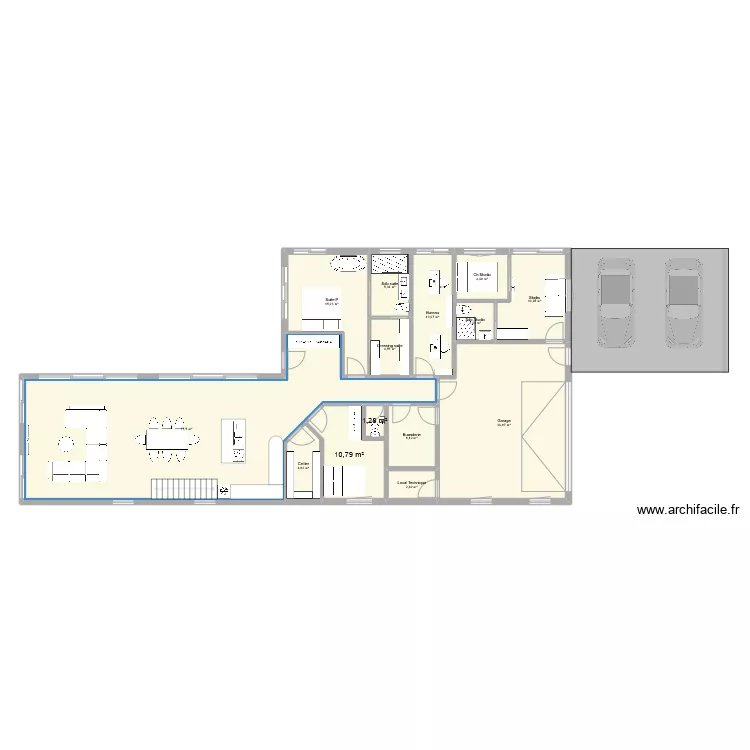 1ère esquisse - modif 2ème chambre, toilette. Plan de 1ère esquisse - modif 2ème chambre, toilette. Plan de