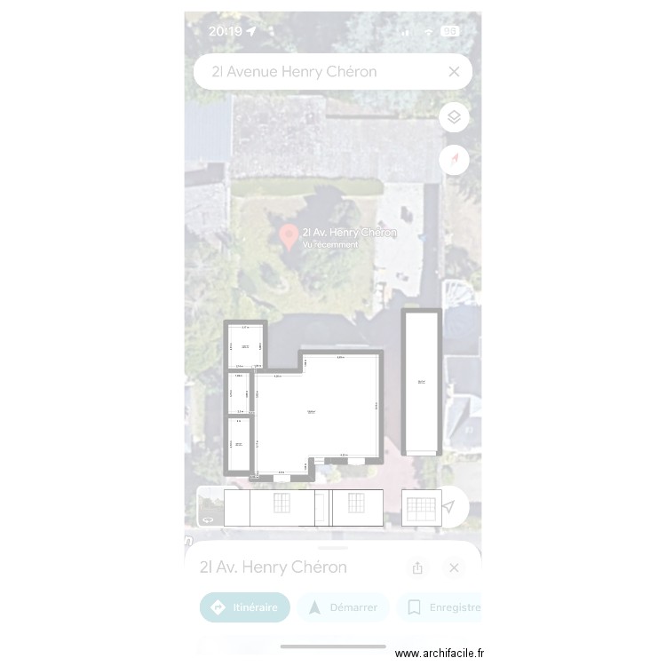 CAEN. Plan de 4 pièces et 167 m2