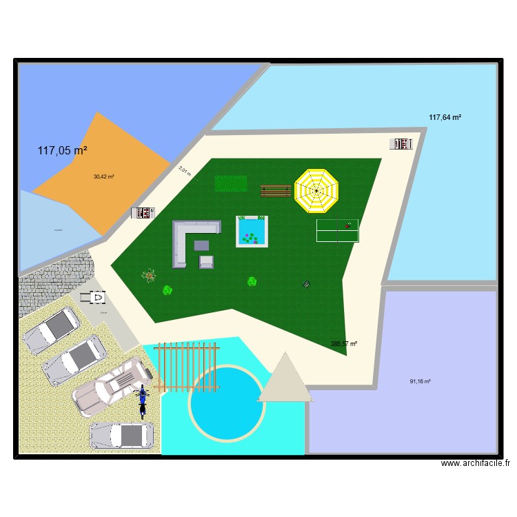 CLOITRE 1F. Plan de 4 pièces et 1060 m2