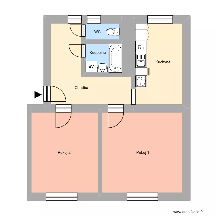 Sadov&aacute; 147, byt 7. Plan de 11  et 179 m²