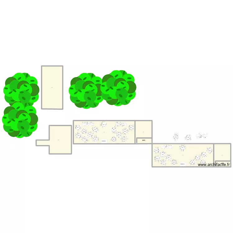 Mariage Melanie & Kent. Plan de 6  et 1158 m²
