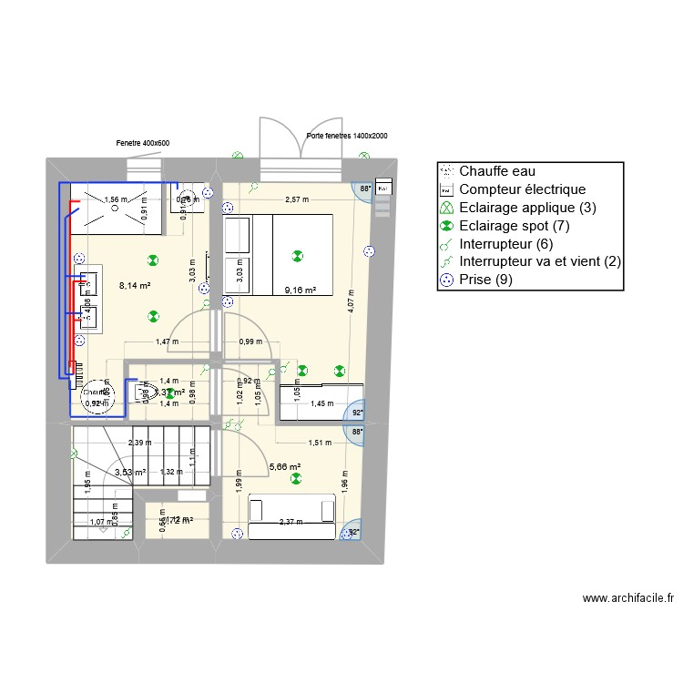 RDC bethmale 1 LIT + clic clac 1. Plan de 6 pièces et 29 m2