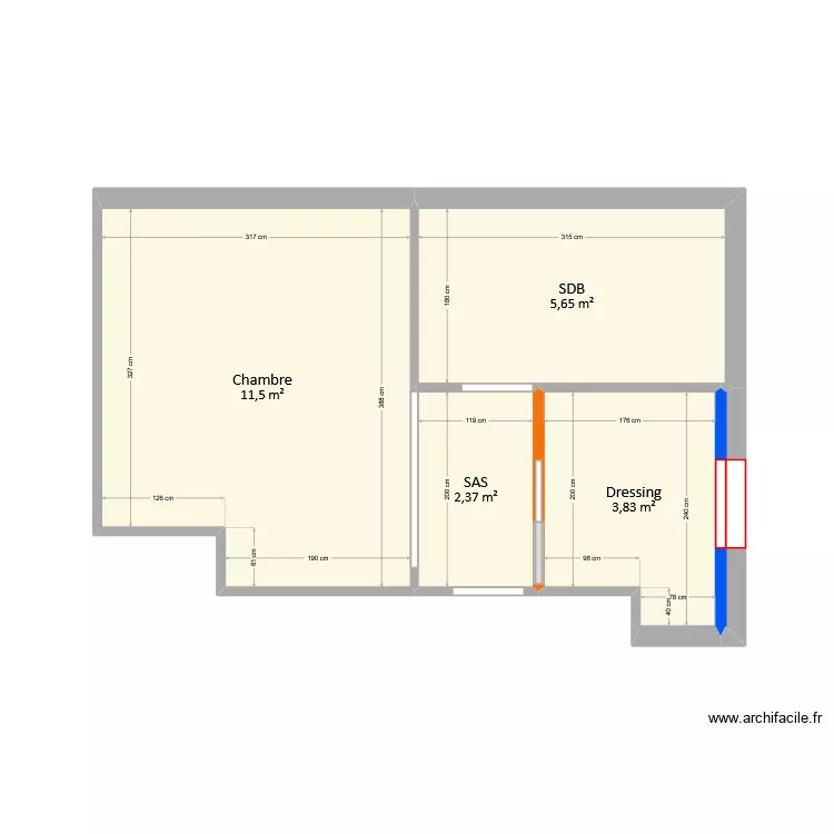 P&eacute;r&egrave;s - Suite parentale projet. Plan de 