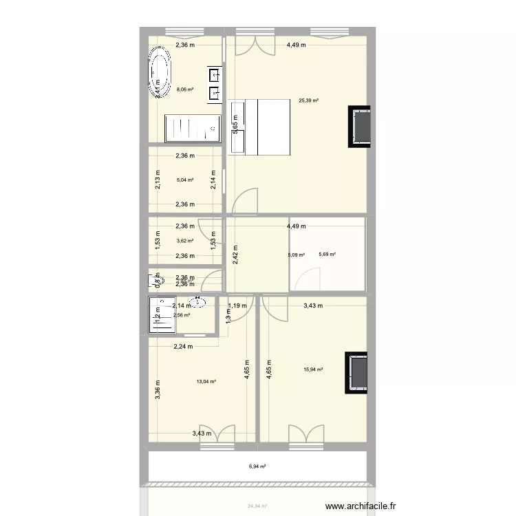 AL82 /2.1. Plan de 28  et 412 m²
