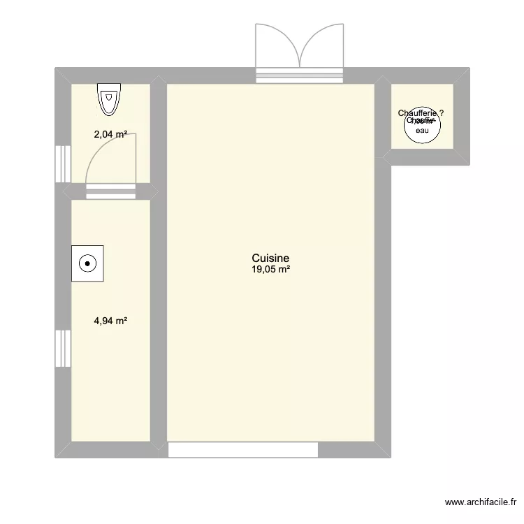 Cuisine + buanderie 1 vide. Plan de Cuisine + buanderie 1 vide. Plan de