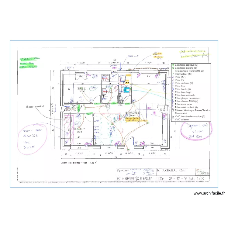 DUCHATEAU . Plan de 