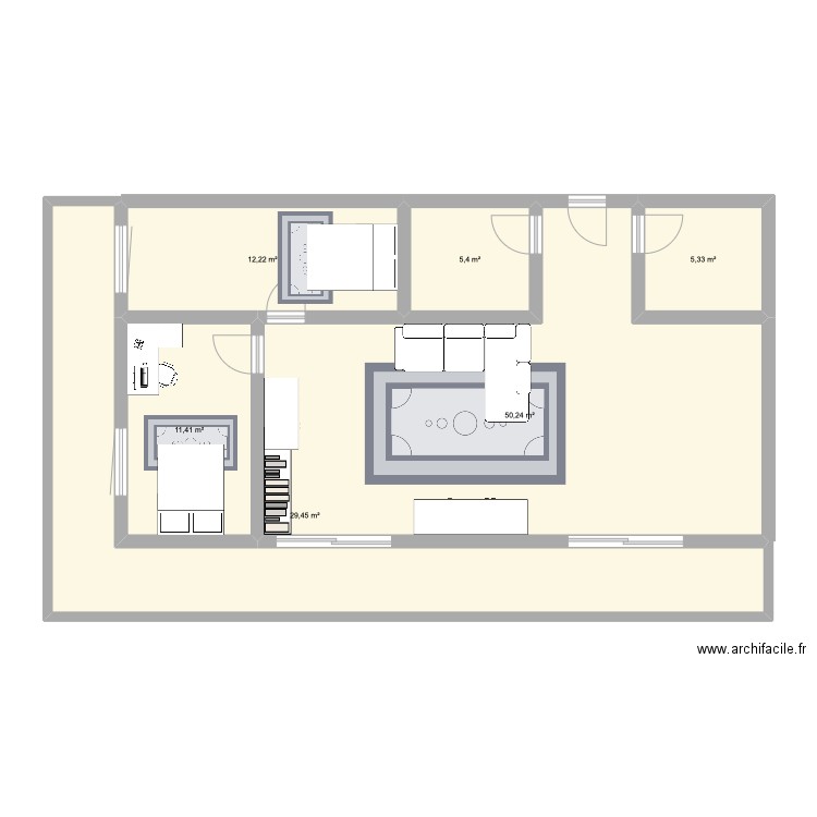1jgvtf. Plan de 6 pièces et 114 m2