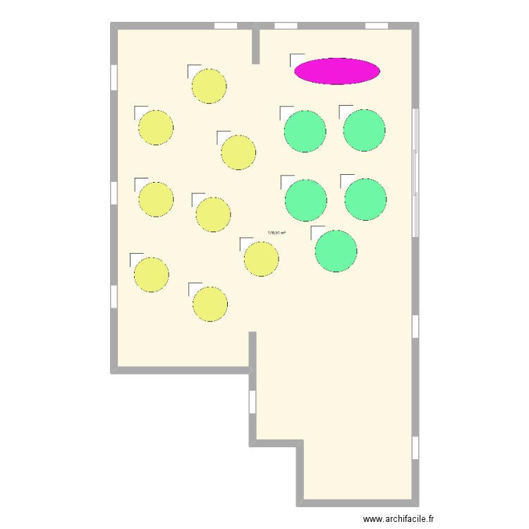 vn  n. Plan de 1 pièce et 177 m2