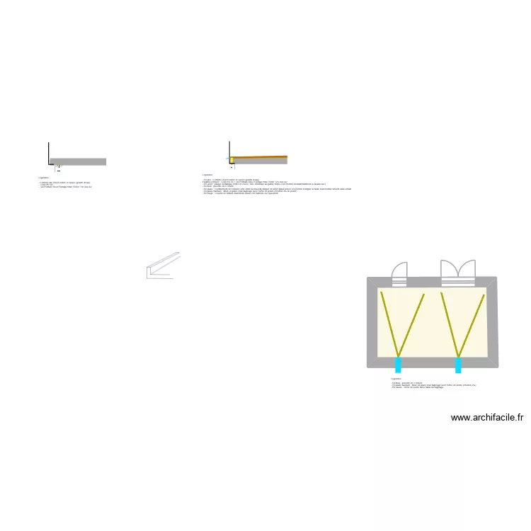 Surface Balcons Bat B - Clichy sous bois. Plan de 1 et 5 m² Surface Balcons Bat B - Clichy sous bois. Plan de 1 et 5 m²