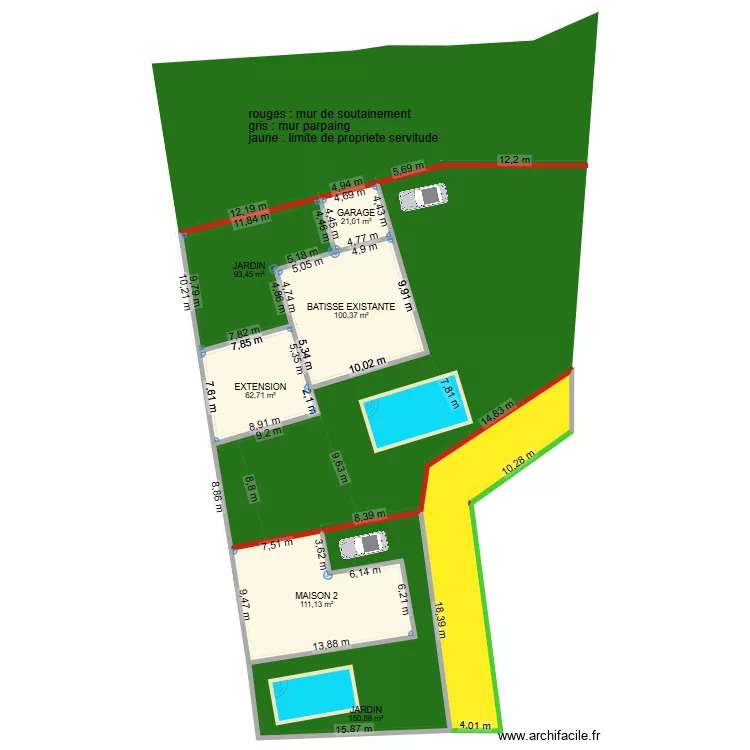 MAISON BORGO CADASTRE. Plan de 