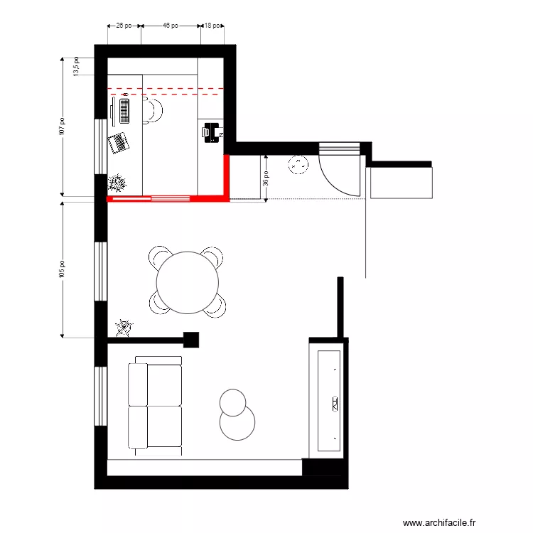 st-pierre salon 2. Plan de 
