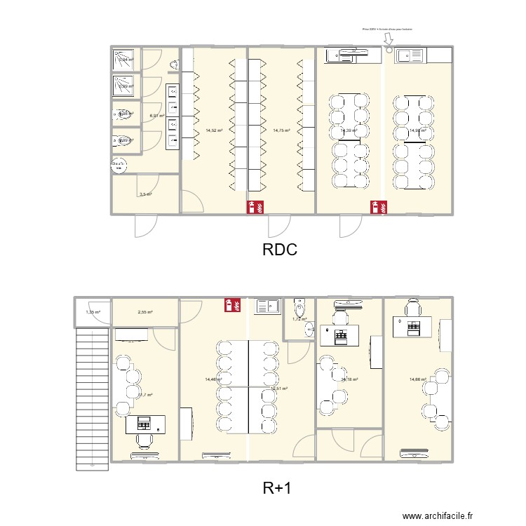 EIFFAGE ADOMA BB LYON 8. Plan de 18 pièces et 146 m2