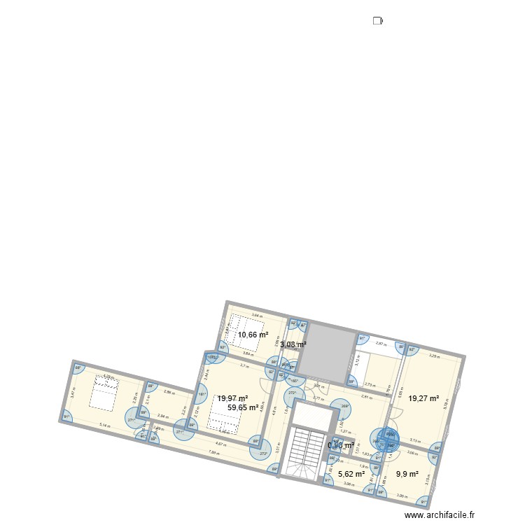 IMMEUBLE GRANIER. Plan de 11 pièces et 147 m2