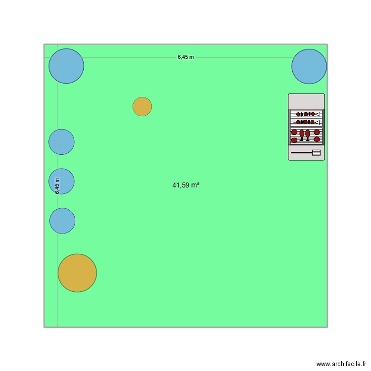 M. GRIMALD. Plan de 1 pièce et 42 m2