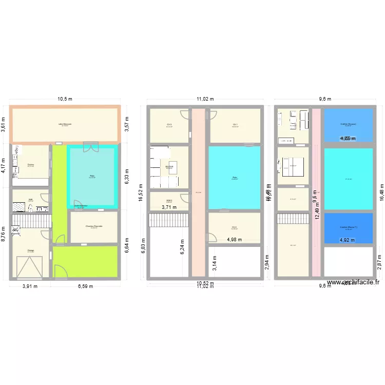 Villa / Riad. Plan de 22  et 405 m²