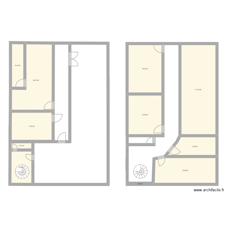plan maison inteligente. Plan de 11 pièces et 129 m2