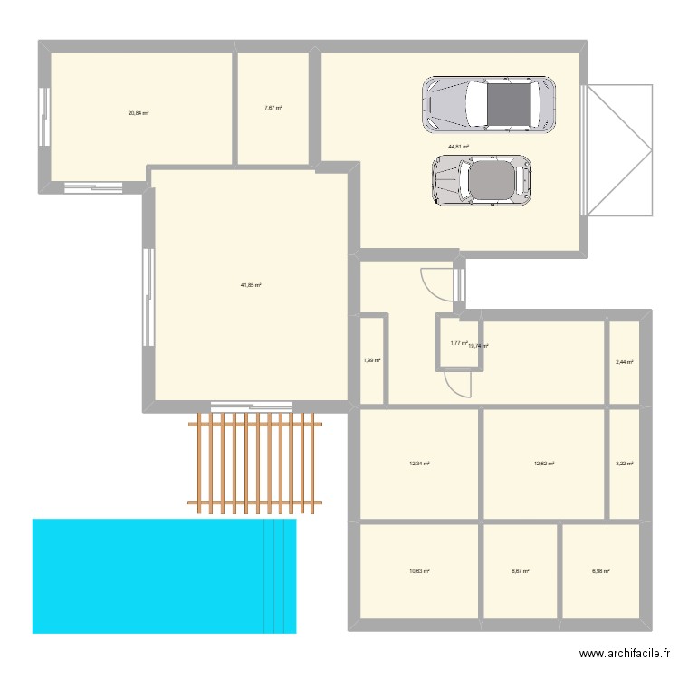 haget TER. Plan de 14 pièces et 194 m2