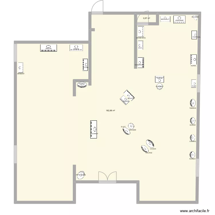 MONTPELLIER FINI BOIS. Plan de 2  et 184 m²