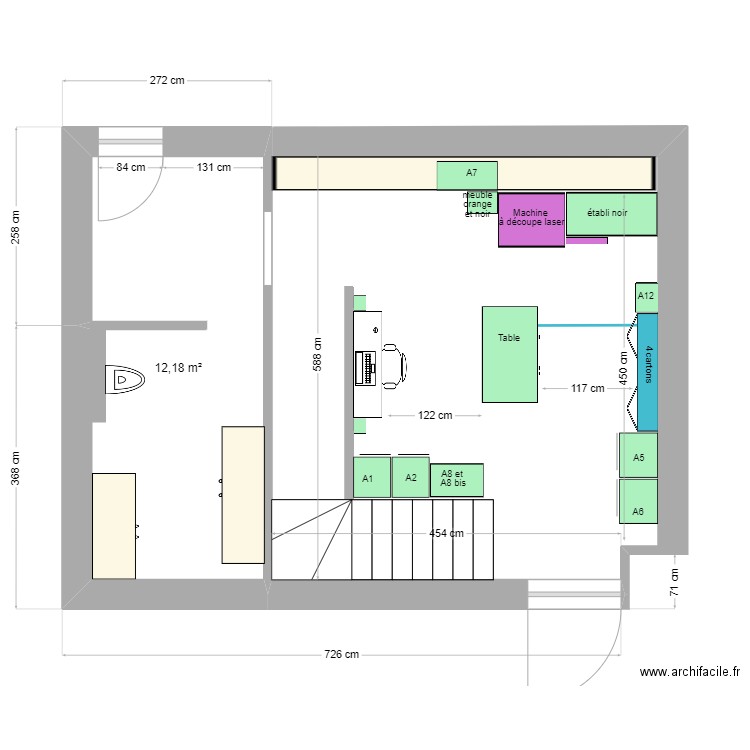 atelier. Plan de 0 pièce et 0 m2