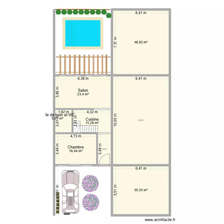 SEMER LAND 3.15 ares MAISON. Plan de 8 et 208 m² SEMER LAND 3.15 ares MAISON. Plan de 8 et 208 m²