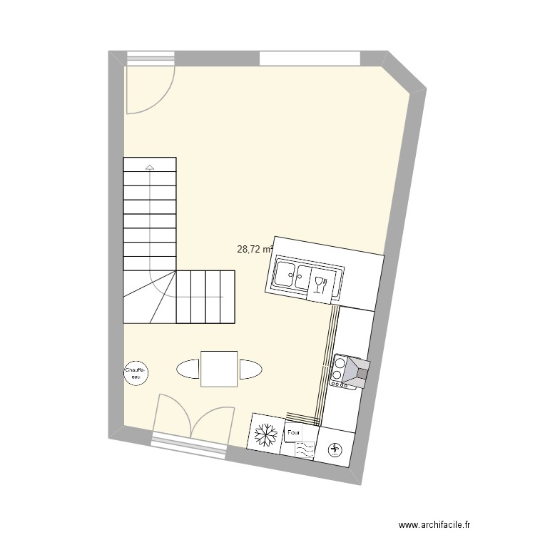 MERCADE. Plan de 1 pièce et 29 m2