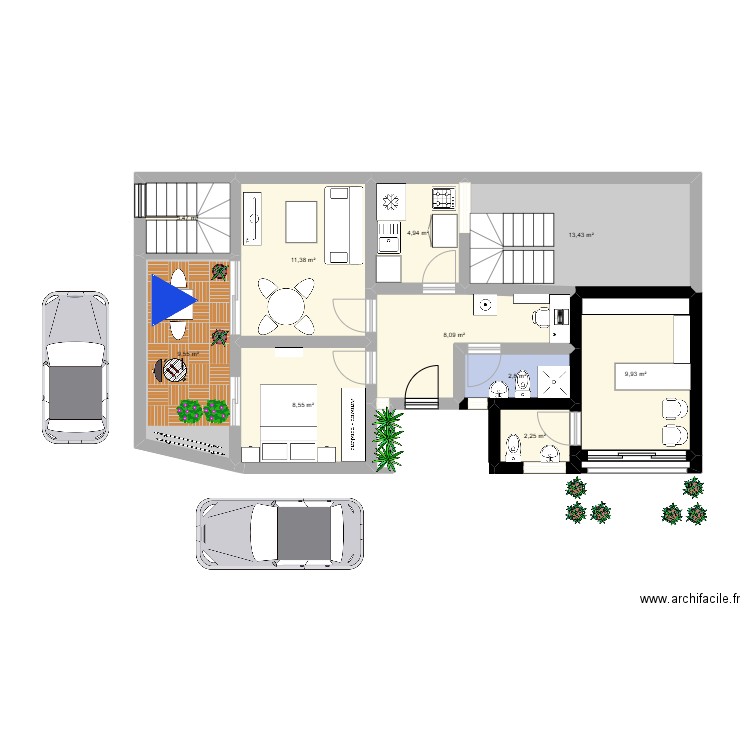 Liberté 2 Angle_RDC. Plan de 27 pièces et 179 m2