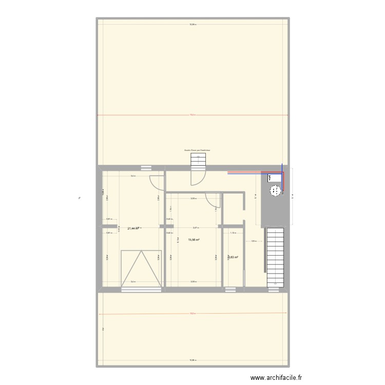 plan projet SS. Plan de 4 pièces et 237 m2
