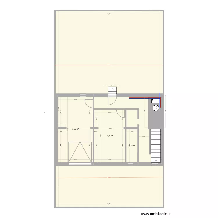plan projet SS. Plan de 4 pièces et 237 m²