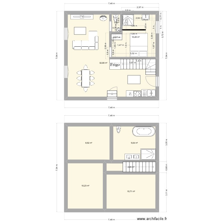 mathilde.2. Plan de 8 pièces et 86 m2
