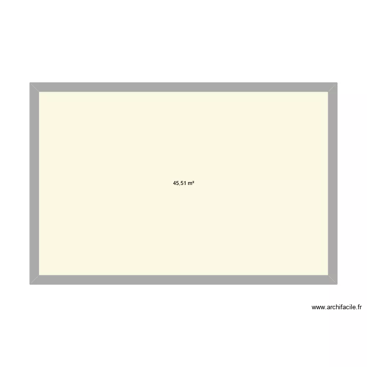 Salle BE105. Plan de 1  et 46 m²